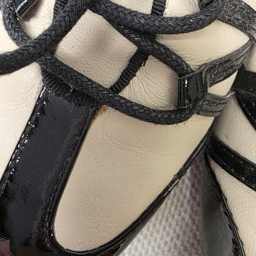 Taryn Rose "Candyce" Patent Leather Lace-Up Ballet Flats - Size 7M - Picture 10 of 10
